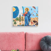 Genesis mozaïek Premium Wrapped Canvas (Glans) Afdruk (Insitu (Woonkamer))
