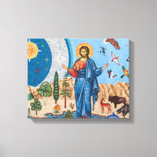Genesis mozaïek Premium Wrapped Canvas (Glans) Afdruk
