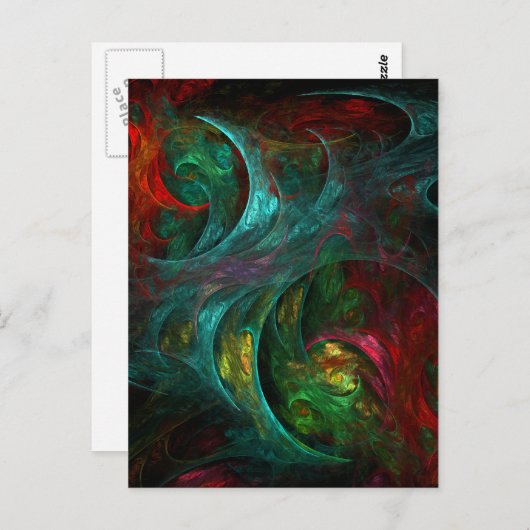 Genesis Nova Abstract Art Briefkaart (Voorkant / Achterkant)