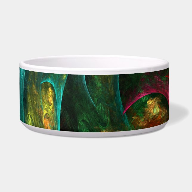 Genesis Nova Abstract Art Dog Bowl Voerbakje (Voorkant)