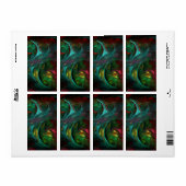 Genesis Nova Abstract Art Fractal Etiket (Full Sheet)