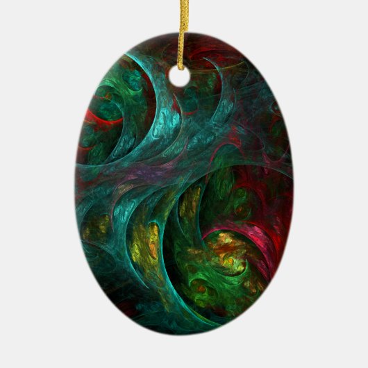Genesis Nova Abstract Art Oval Ornament (Voorkant)