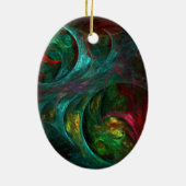 Genesis Nova Abstract Art Oval Ornament (Achterkant)