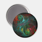 Genesis Nova Abstract Art Round Magnet (Voorkant / Achterkant)