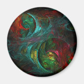 Genesis Nova Abstract Art Round Magnet (Voorkant)