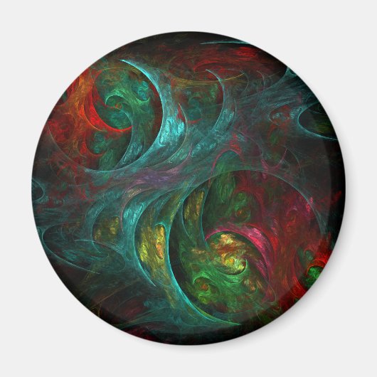 Genesis Nova Abstract Art Round Magnet (Voorkant)