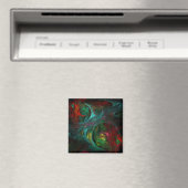 Genesis Nova Abstract Art Square Magnet (Insitu (Vaatwasser))