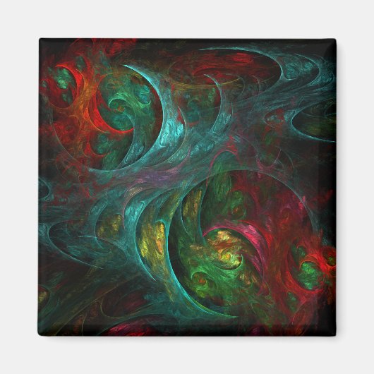 Genesis Nova Abstract Art Square Magnet (Voorkant)