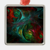 Genesis Nova Abstract Art Square Metalen Ornament (Voorkant)