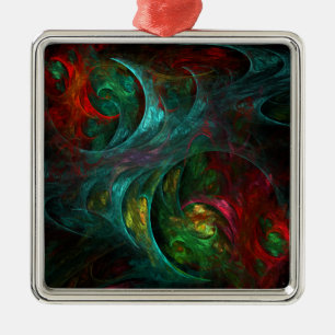 Genesis Nova Abstract Art Square Metalen Ornament