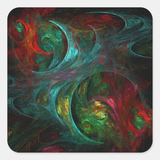 Genesis Nova Abstract Art Square Sticker (Voorkant)