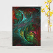 Genesis Nova Abstract Art Wenskaart Kaart (Gele Bloem)