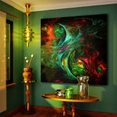 Genesis Nova Abstract Kunstschildpad Afdrukken