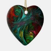 Genesis Nova Abstracte Art Heart Ornament (Rechts)