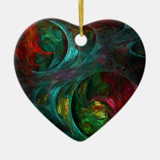 Genesis Nova Abstracte Art Heart Ornament (Voorkant)