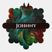 Genesis Nova Abstracte Art Ornament Kaart (Achterkant)