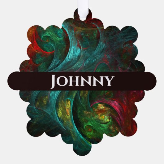 Genesis Nova Abstracte Art Ornament Kaart (Achterkant)