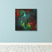 Genesis Nova Abstracte Art Quad Canvas Afdrukken (Insitu (Houten vloer))