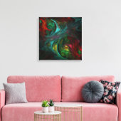 Genesis Nova Abstracte Art Quad Canvas Afdrukken (Insitu (Woonkamer))