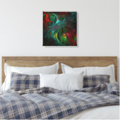 Genesis Nova Abstracte Art Quad Canvas Afdrukken (Insitu (Slaapkamer))