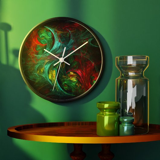 Genesis Nova Abstracte Art Round Grote Klok