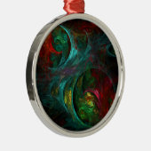 Genesis Nova Abstracte Art Round Metalen Ornament (Rechts)