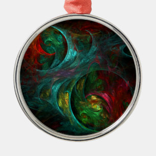 Genesis Nova Abstracte Art Round Metalen Ornament