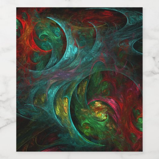 Genesis Nova Abstracte Art Wijn Etiket (Enkel label)