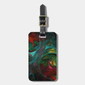 Genesis van het Kleurrijke Leven Fractal Universum Bagagelabel (Voorkant verticaal)