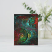 Genesis van Kleur Levend Fractal Universum Briefkaart (Staand voorkant)