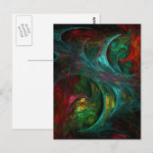 Genesis van Kleur Levend Fractal Universum Briefkaart (Voorkant / Achterkant)