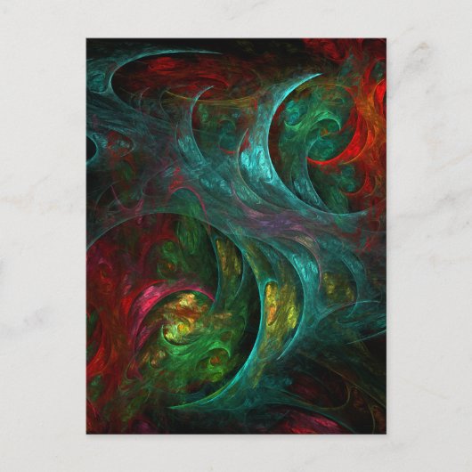 Genesis van Kleur Levend Fractal Universum Briefkaart (Voorkant)