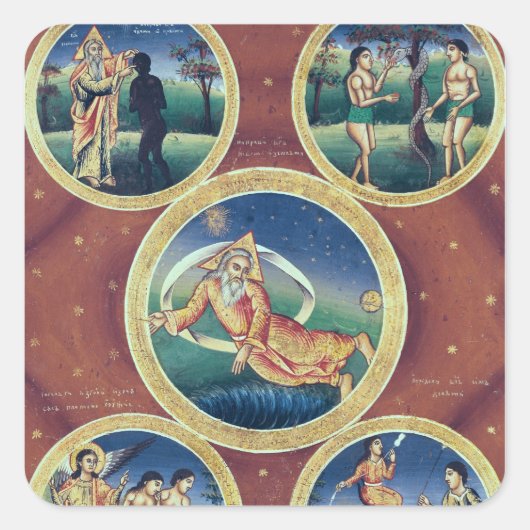 Genesis Vierkante Sticker (Voorkant)