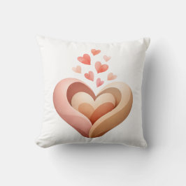 Geneste Hart Kussen Coral Perzik Liefde Decoratie