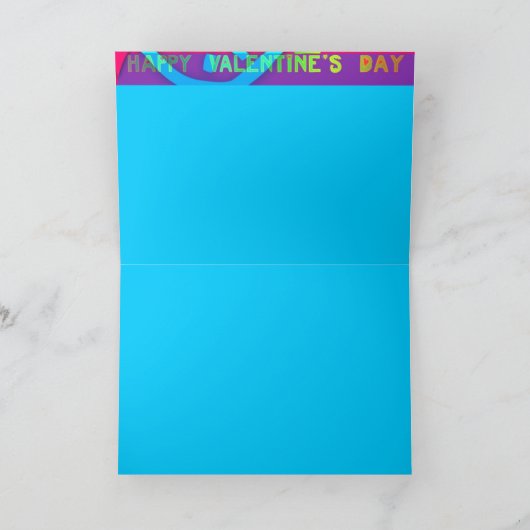 Geneste Hart Pop Kleuren Valentijn Groet Feestdagen Kaart (Binnen)