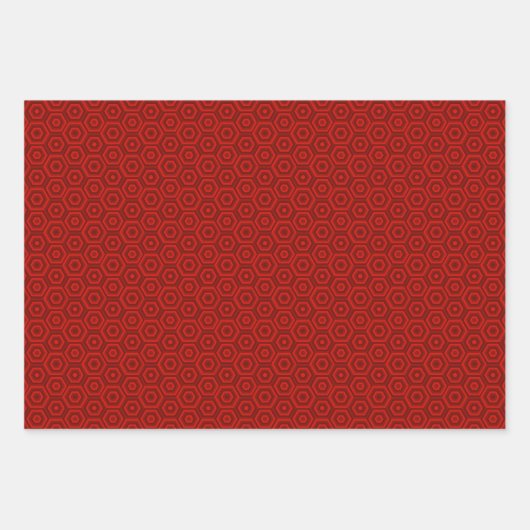 Geneste hexagons die papier met onmiddellijke vull inpakpapier vel (Voorkant)