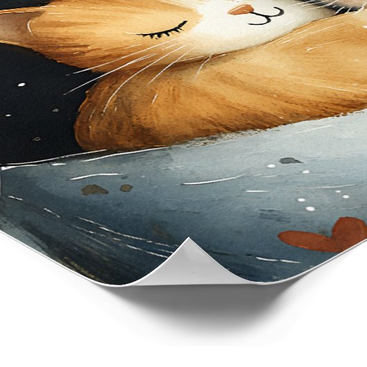 Genesteld in Liefde Kitty Cat Knuffels Poster Wall (Hoek)