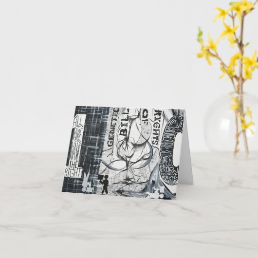 Genetic Bill of Rights schilderij #10 Kaart (Gele Bloem)