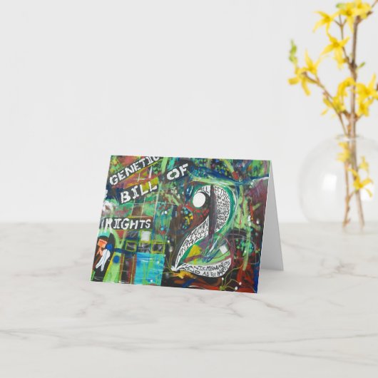 Genetic Bill of Rights Schilderij #2 Kaart (Gele Bloem)