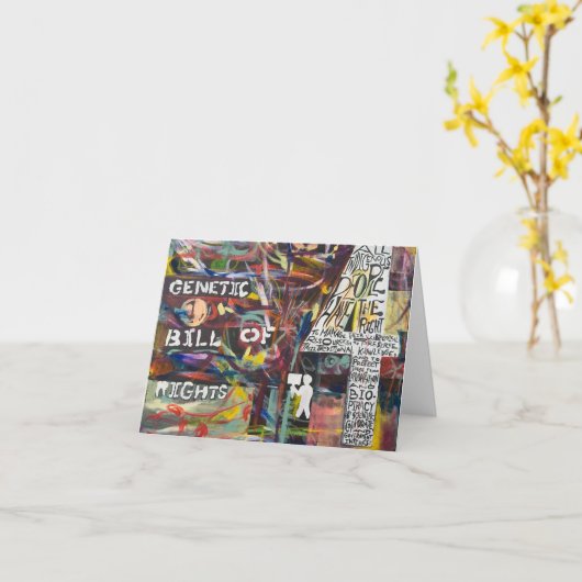 Genetic Bill of Rights schilderij #4 Kaart (Gele Bloem)