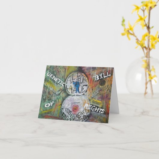 Genetic Bill of Rights Schilderij #8 Kaart (Gele Bloem)