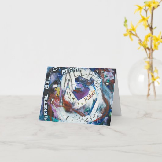 Genetic Bill of Rights schilderij #9 Kaart (Gele Bloem)