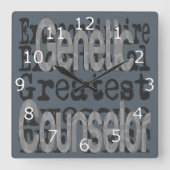 Genetic Counselor Extraordinaire Vierkante Klok (Voorkant)