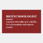 Genetic Engineer - Grappige definitie Rechthoekige Sticker (Voorkant)