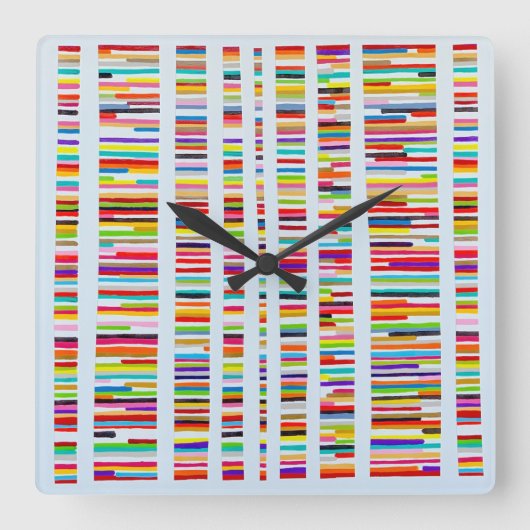 Genetic Equality Wall Clock Vierkante Klok (Voorkant)
