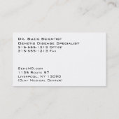 Genetic Pedigree Geneticist Visitekaartjes (Achterkant)