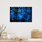 Genetic Science Research as a Medical Abstract Art Poster (Keuken)