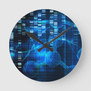 Genetic Science Research as a Medical Abstract Art Ronde Klok