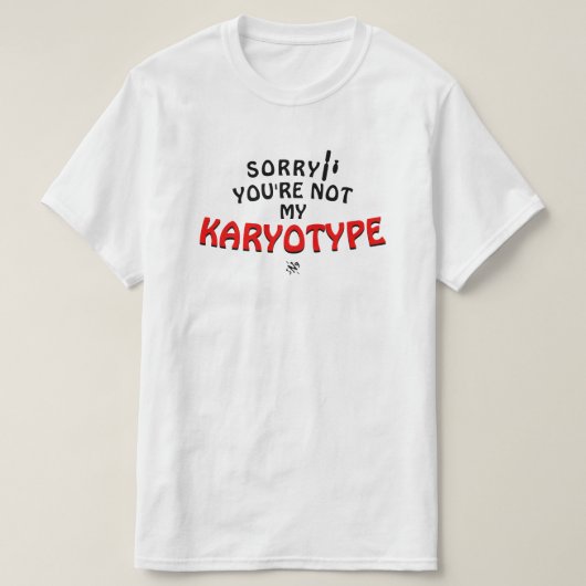 Genetica grap voor geeks over chromosomen v2.1 t-shirt (Design voorkant)