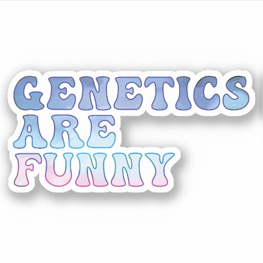 Genetica is grappig sticker (Voorkant)